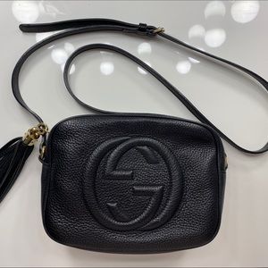 Gucci Small Leather Disco Bag Black